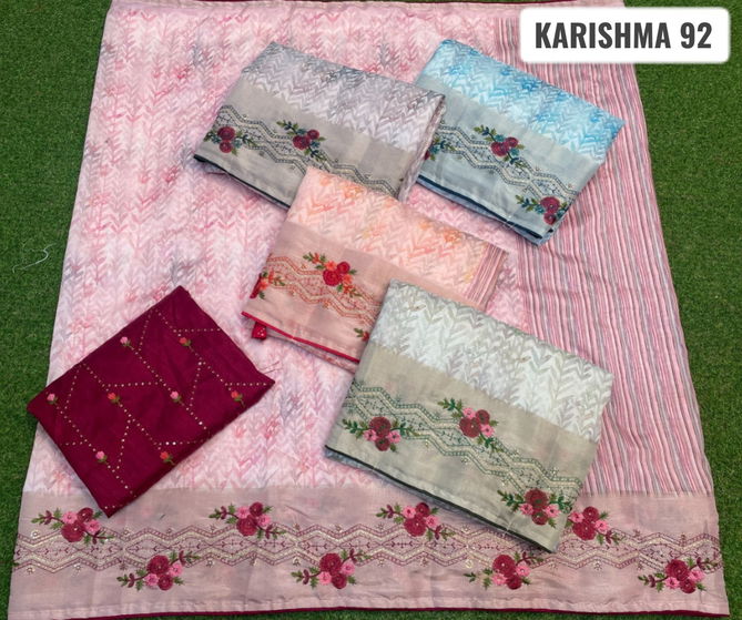 Karishma 92 By Kalpatru Corsa Silk Designer Sarees Wholesale Market In Surat